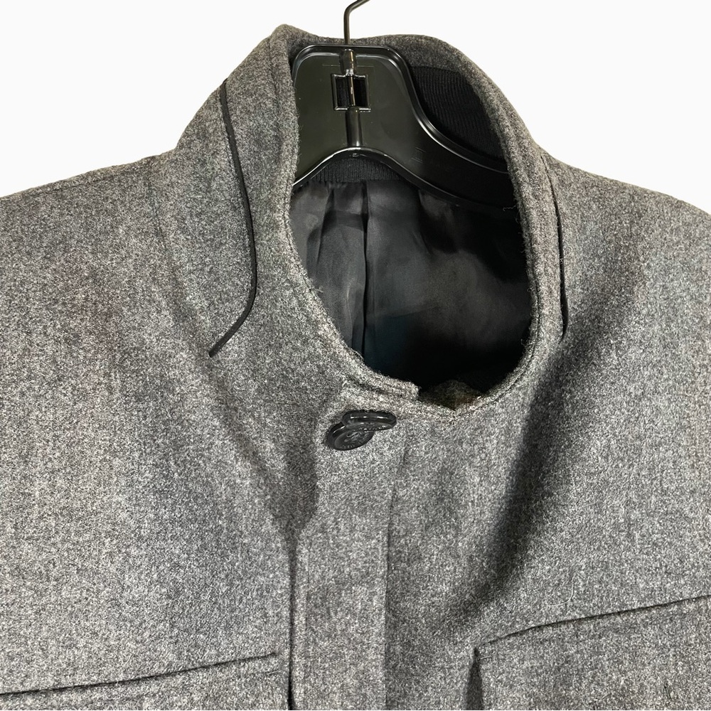 Hart Schaffner Marx 100% Wool Field Military Jacket Gray M NWOT - Picture 4 of 11